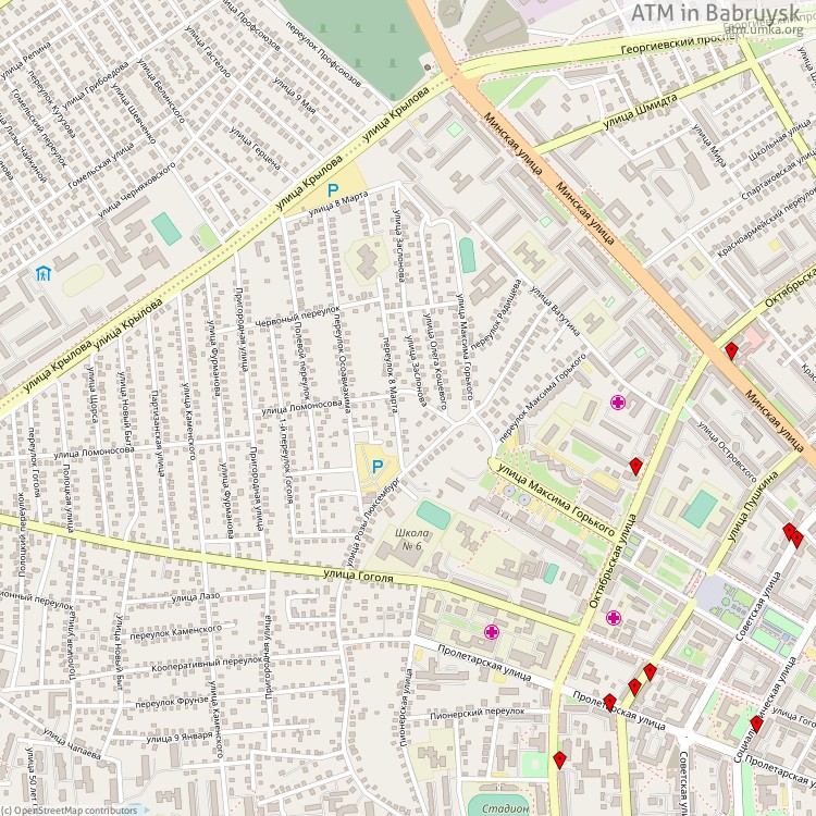 ATM Babruysk - map of cash machines