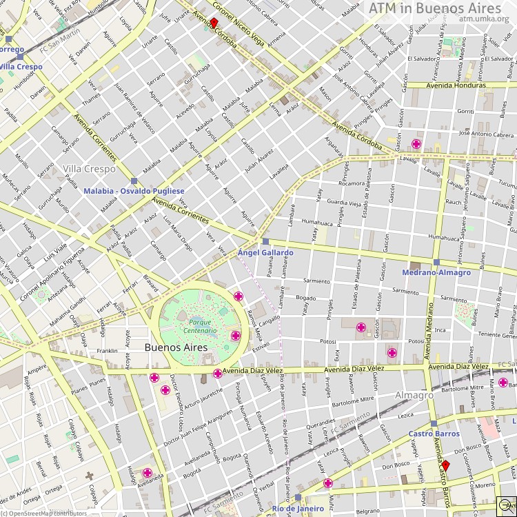 ATM Buenos Aires - map of cash machines