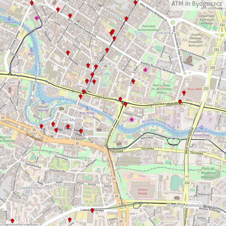 ATM Bydgoszcz - map of cash machines
