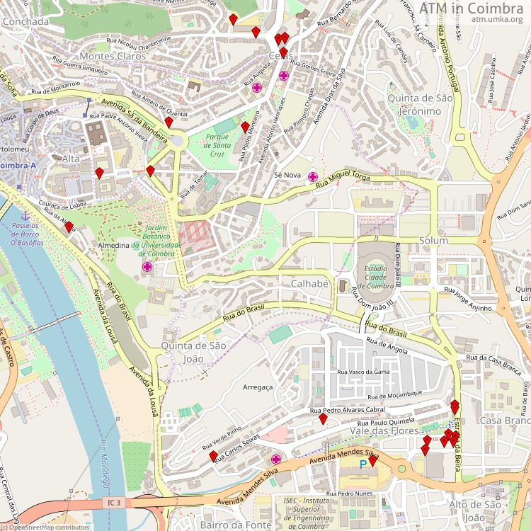ATM Coimbra - map of cash machines