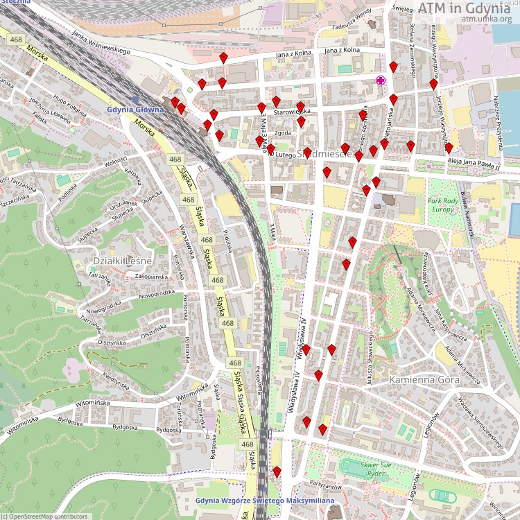 ATM Gdynia - map of cash machines