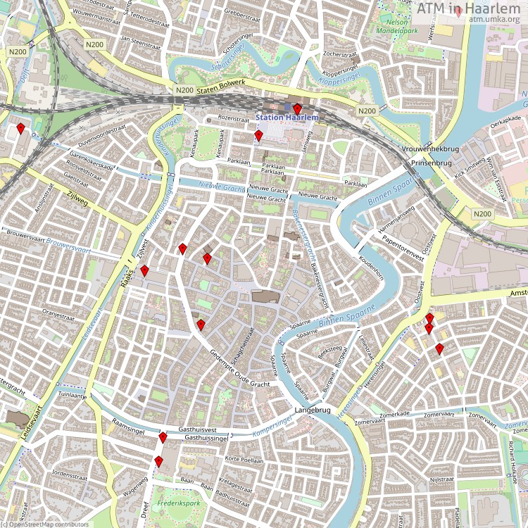 ATM Haarlem - map of cash machines