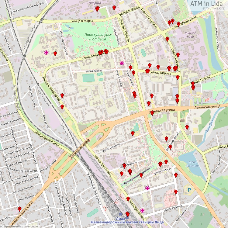 ATM Lida - map of cash machines