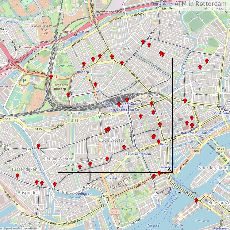 ATM Rotterdam - map of cash machines