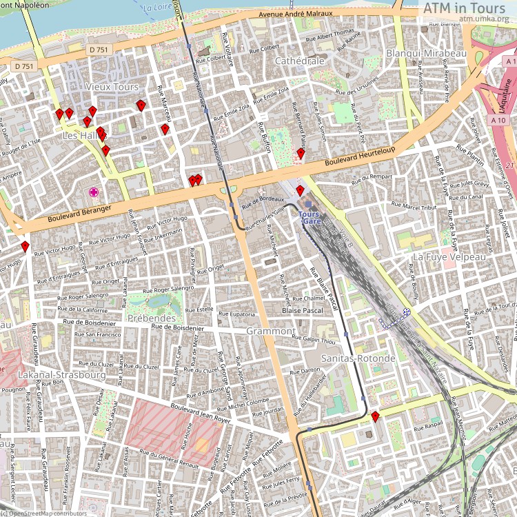 ATM Tours - map of cash machines