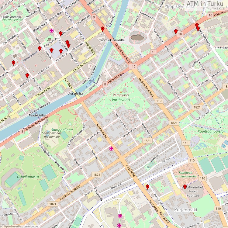 ATM Turku - map of cash machines