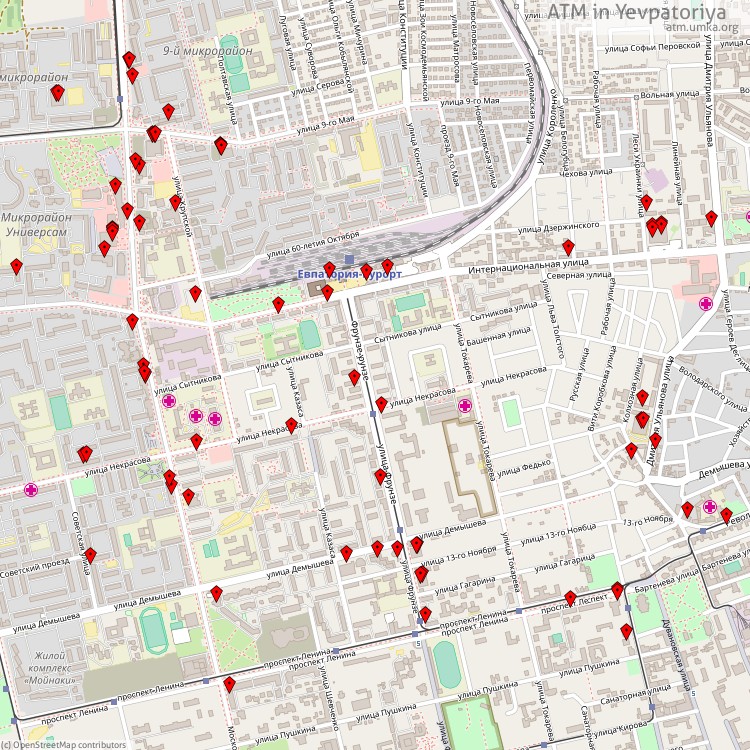 ATM Евпатория - map of cash machines